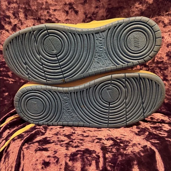 KIDS' NIKE BIG KID COURT BOROUGH LOW RECRAFT SNEAKERS  BLUE AND GREY~5Y - Picture 5 of 6